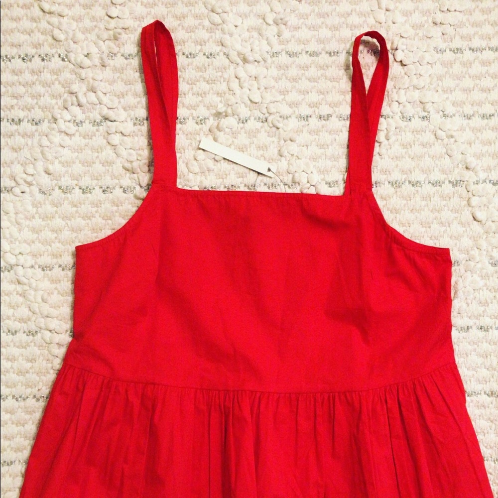 Red peplum top